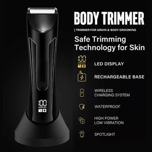 Nouveau tondeuse électrique LED lavable pour hommes, rasoir indolore, étanche IPX4, rechargeable par USB, 1000 mAh, autonomie de 60 minutes - Product Image 2