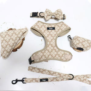 Harness Anjing Mewah Desain Baru Kustom dari Cina, Set Harness Anjing Anti Tarik dengan D-Ring untuk Luar Ruangan + Set Tali Kekang yang Dapat Disesuaikan - Product Image 1