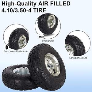 Pneus pneumatiques 4.10/3.50-4 "pour chariot à brouette, chariot à main, générateur, tondeuse à gazon, chariot de jardin - Product Image 2