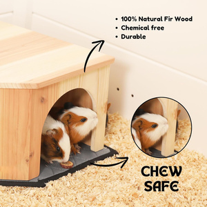 Escondite de Madera para Cobayas, Chinchillas, Ratas y Erizos con Alfombrilla Absorbente, Completamente Ensamblado - Product Image 4
