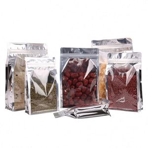 Sacs à fond plat à soufflets transparents avec fermeture éclair, personnalisables avec logo, vente directe usine 2026, pack promotionnel - Product Image 3