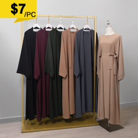 Sharut Grande Vente Prix de Liquidation Dubaï Simple et Modeste Vêtement Islamique Pas Cher Robes Musulmanes Abaya pour Femmes Robe Abaya