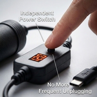 Adaptateur USB-C mâle vers prise allume-cigare 12V 4A, câble d'alimentation 18W pour caméra embarquée, éclairage LED de voiture et GPS (1 pièce)