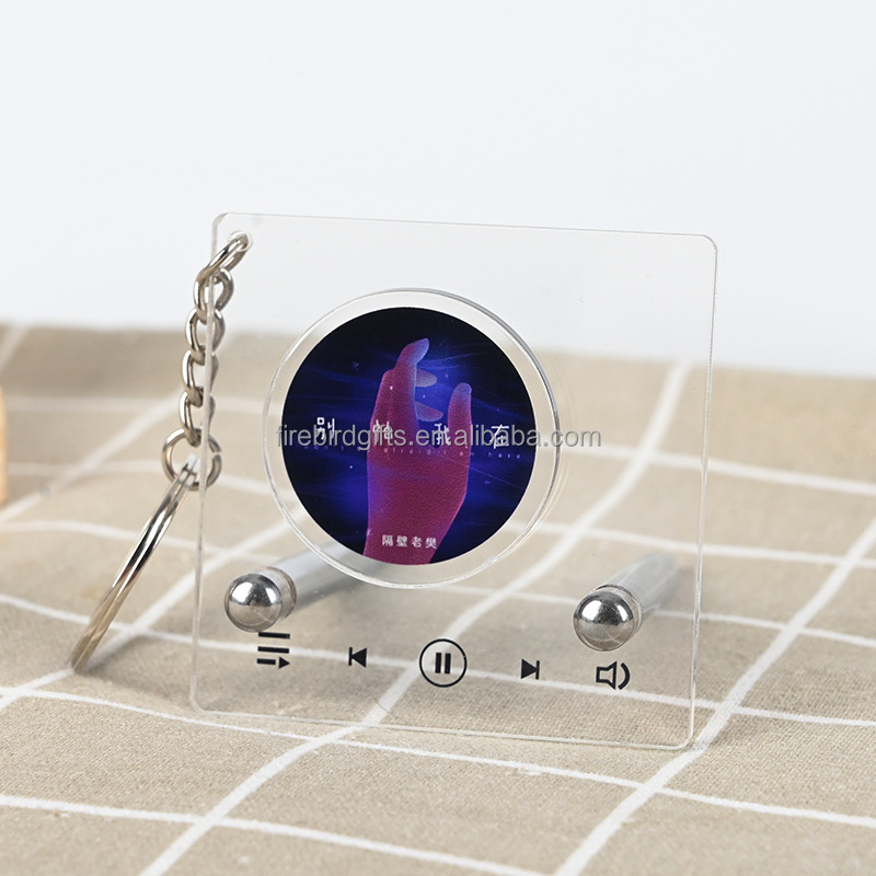 Llavero de disco negro