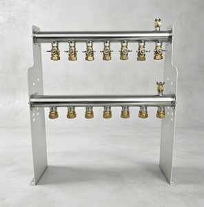 Colector de Agua Caliente de Latón Compuesto GHNOR7p de 7 Vías para Calefacción por Suelo Radiante, Colector Hidrónico para Calefacción por Suelo Radiante - Product Image 1