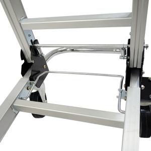 Uni-Silent 90kgs 2 en 1 Diable convertible et chariot, Chariot à main en aluminium avec 2 roues pivotantes FHT90A - Product Image 2