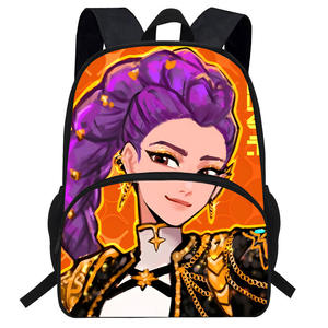 Huntrix Demon Hunters Mochila con estampado de anime para estudiantes y fanáticos de Cosplay Diseño ligero y duradero - Product Image 2