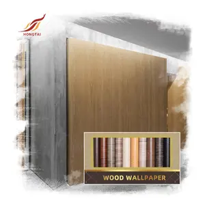 Hàn Quốc Hạt Gỗ Thiết Kế Sinh Thái Thân Thiện Tự Nhiên Veneer 3d Pvc Tự Dính Gỗ Hình Nền