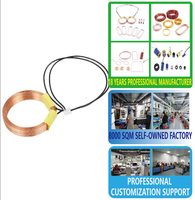 Bobine d'inductance précise sans fil, mini, ronde, creuse, auto-adhésive, à noyau d'air, pour l'assemblage de chargeurs d'écouteurs Bluetooth TWS
