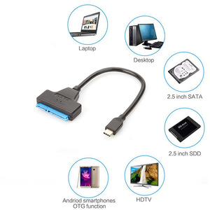 อะแดปเตอร์แปลงสายเคเบิล <span class=keywords><strong>SAT</strong></span> เป็น USB Type C สำหรับเชื่อมต่อแล็ปท็อปกับฮาร์ดไดรฟ์ SSD HDD ขนาด 2.5 นิ้ว ความยาว 25 ซม. - Product Image 3