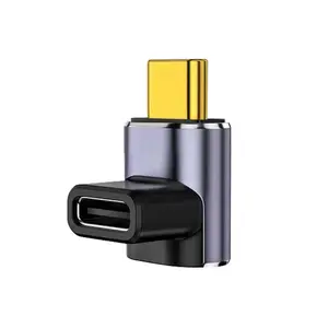 新趋势电子产品uSB4 90度usb-c公到usb-c母适配器，适用于团队甲板开关iPhone 15/15 Pro Max