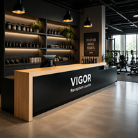 Bureau de réception moderne minimaliste en bois écologique multifonctionnel pour hôtels, magasins, bureaux - Mobilier commercial