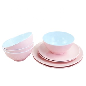 Service de table spécial de luxe, vaisselle personnalisée, en mélamine et rose, 3 pièces, LFGB - Product Image 5