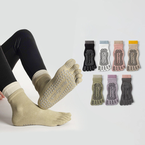 OEM Design Logo High Quality Sport Bandage High Quality Anti Slip Sports Fitness Toe Grip <b>Pilates</b> Socks Custom <b>Yoga</b> Socks - Product Image 1