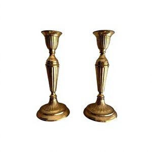 <b>Brass</b> <b>Candlestick</b> <b>Holder</b> Vintage Style Home Decoration Durable Metal Taper Candle <b>Holders</b> Handmade Candle Stand - Product Image 1