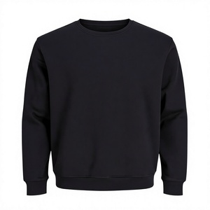 Sweat-shirt à capuche décontracté pour homme noir, col rond, coupe régulière, manches longues, streetwear d'hiver, coton 600g respirant SAWA - Product Image 3