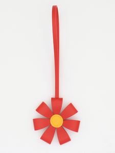 New <b>Charms</b> Pu Leather Three-Dimensional Multi-Petal Flower <b>Bag</b> Pendant Keychain for Women - Product Image 4