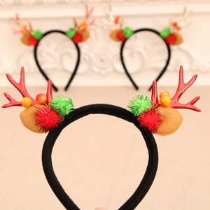 Diadema navideña con astas de reno, diadema navideña, banda para el pelo, decoraciones navideñas, regalos de Navidad - Product Image 2