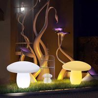 Lampe solaire lumineuse en forme de champignon pour extérieur, décoration de pelouse et de jardin, lampe de sol décorative, télécommande, éclairage LED à intensité variable, étanche IP54