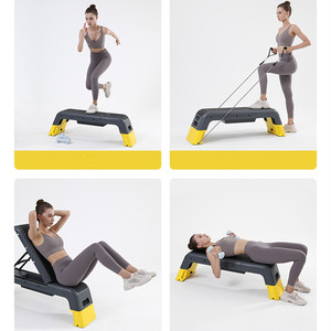 Multi-function Custom Logo Aerobic <strong>Stepper</strong> Fitness Step Adjustable Nonslip Exercise Board Step - Product Image 3