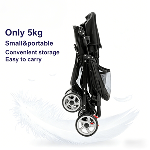 <span class=keywords><strong>Poussette</strong></span> <span class=keywords><strong>pour</strong></span> <span class=keywords><strong>petit</strong></span> <span class=keywords><strong>chien</strong></span> de haute qualité à 4 roues, pliable et portable de luxe, tissu confortable et panier de rangement amovible et réglable - Product Image 4