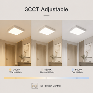 โคมไฟเพดาน LED ทรงสี่เหลี่ยมทันสมัย 18W สามสี อะคริลิคติดพื้นผิว สำหรับบ้าน ห้องนั่งเล่น ห้องนอน ทางเดิน โถงทางเดิน - Product Image 3