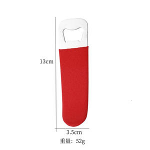 Décapsuleur de bouteilles en acier inoxydable à tête plate avec logo personnalisé imprimé par sublimation, ouvre-bière rapide avec poignée en PVC - Product Image 5