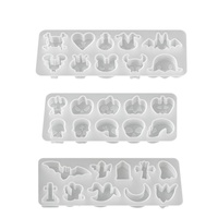 Early Riser Halloween Pumpkin Storage Box Skull Ghost Demon Cross Wax Melt Pendant Silicone Mold DIY Decoration Craft Set Spooky