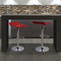 Tabouret de bar pivotant en cuir à hauteur réglable, structure métallique, moderne, pour salle à manger, hôtel, hôpital, atelier, bar à domicile, salon, centre commercial, chambre à coucher