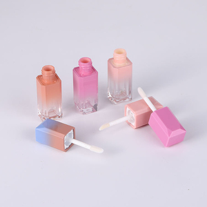 <b>Square</b> Gradient Pink <b>Plastic</b> Lipgloss Tube Custom Logo 2ml Non Spill PP Lip Gloss <b>Container</b> Packaging Liptint Bottles - Product Image 1