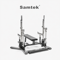 Station combinée Samtek Commercial Power Rack pour squats et développés couchés, idéale pour l'entraînement de force en compétition
