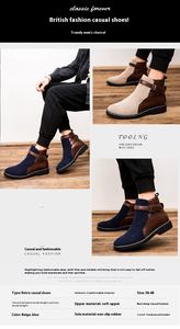 Bottes Chelsea montantes pour hommes, pointures 38-48, <span class=keywords><strong>en</strong></span> <span class=keywords><strong>daim</strong></span> durable avec boucle, rehaussantes et antidérapantes - Product Image 6