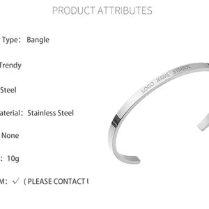 Brazalete Personalizado, Pulseras Económicas de Acero Inoxidable, Brazaletes para Mujer, Joyería de Oro Rosa, Regalo para el Día de San Valentín - Product Image 4