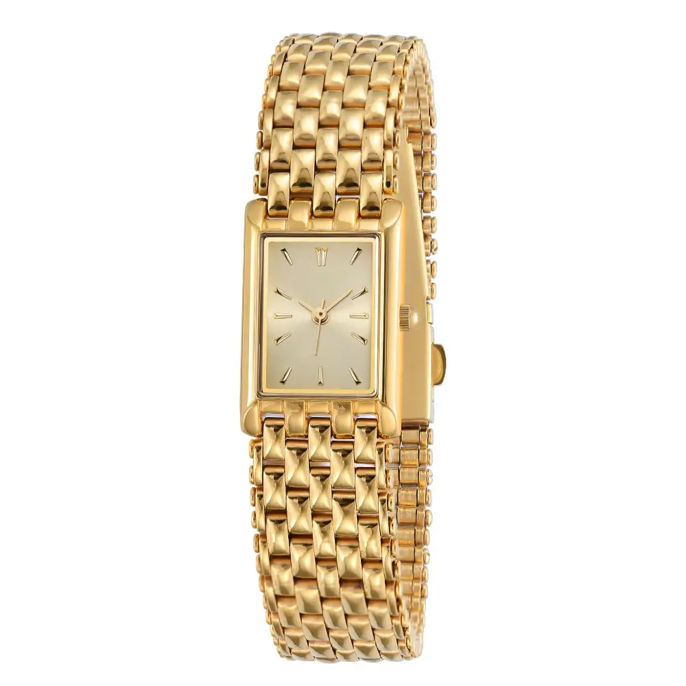 Dames Gouden Horloge Luxe Dames Polshorloge Waterdichte Gouden Klok Rvs Fashion Quartz Dames Horloge