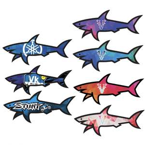 25 Autocollants décoratifs en PVC imprimés UV, très demandés, Nouveaux Bineece Paul Shark Flag Cartoon Style Cp Jul Vrunk Marseille Sticker - Product Image 3