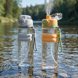 Botella de Agua Deportiva de 800 ml (27 oz) al por Mayor, Libre de BPA, 2 en 1, con Rociador, Refrigerante, Segura para Niños, para la Escuela, Campamentos de Verano e Hidratación - Product Image 1