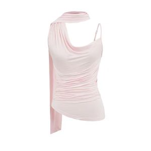 Summer Sexy Shoulder Solid Casual Party Women Sleeveless Slim Fit Wholesale Custom Digital Printing Tank Top - Product Image 6