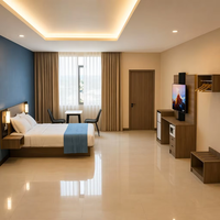 Hotel-Schlafzimmer-Möbelset für Afrika Bett Nachttisch Kleiderschrank Schreibtisch TV-Schrank 3-5 Sterne Hotelprojekt OEM ODM MOQ 2 Sets