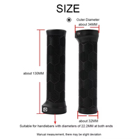 Puños de Bicicleta ODI de 22.2mm, Bloqueables, de Silicona, Antideslizantes, Absorbentes de Impactos, para Manillar, Accesorios para Bicicleta