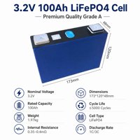 Cellule de batterie LiFePO4 prismatique d'origine 3.2V 100Ah, 5000 cycles, pour stockage solaire DIY, VR, VE, marine -20-60 CN