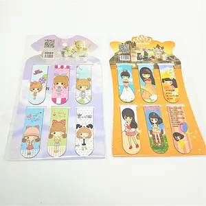 Stampa personalizzata all'ingrosso kawaii cute anime cartoon sublimation blank clip segnalibro magnetico per bambini