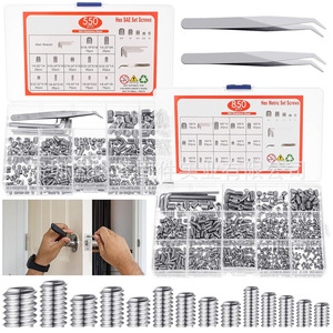 Sae Set Screws Assortment 550 Pcs Stainless Steel Inch Thread Size M3 M4 M5 M6 M8 With Allen Keys For Mechanical Assembly - Product Image 4