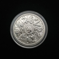 Cápsulas de monedas para 2 oz. Monedas Reina Bestia Plata Chapado en oro Rey Tutankamón Moneda