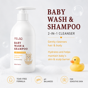 Champú y Jabón 2 en 1 para Bebés con Ceramida, Ácido Hialurónico y Vitamina E, 300 ml, Sin Lágrimas, Limpiador Suave para Cabello y Cuerpo - Product Image 3