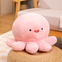 Peluche de poulpe rose mignonne et kawaii, jouet en peluche doux et moelleux, poupée de poulpe rembourrée, décoration d'intérieur, cadeau