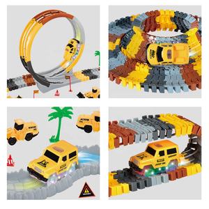 Jouets <span class=keywords><strong>de</strong></span> construction DIY, <span class=keywords><strong>piste</strong></span> <span class=keywords><strong>de</strong></span> <span class=keywords><strong>course</strong></span> rotative à 360 degrés, <span class=keywords><strong>piste</strong></span> <span class=keywords><strong>de</strong></span> <span class=keywords><strong>course</strong></span> d'ingénierie, <span class=keywords><strong>piste</strong></span> flexible, ensemble <span class=keywords><strong>de</strong></span> jeu avec voiture d'ingénieur, 157 pièces - Product Image 4