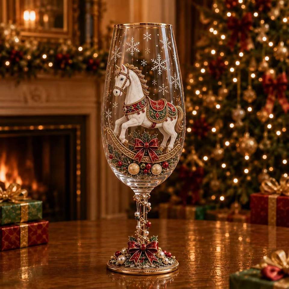 Festive Illustrated Champagne Flute, product reference 1601954918945