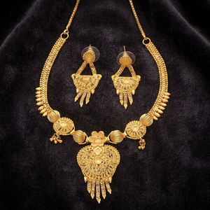 Joyería chapada en oro de 14K 18K 24K de moda al por mayor, conjunto de joyería de formación, joyería india de diseño floral, joyería llena de oro de latón. - Product Image 1