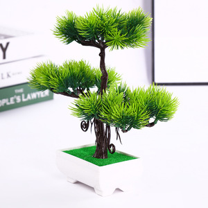 Mini bonsaï artificiel en plastique, plante en pot persistante pour la décoration de la maison - Product Image 2