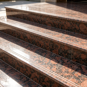 Premium Modern Polished Natural Stone Red Diamond <b>Granite</b> <b>Slab</b> Cut-To-Size Eco-Friendly Lightweight Durable Kitchen Staircase - Product Image 4